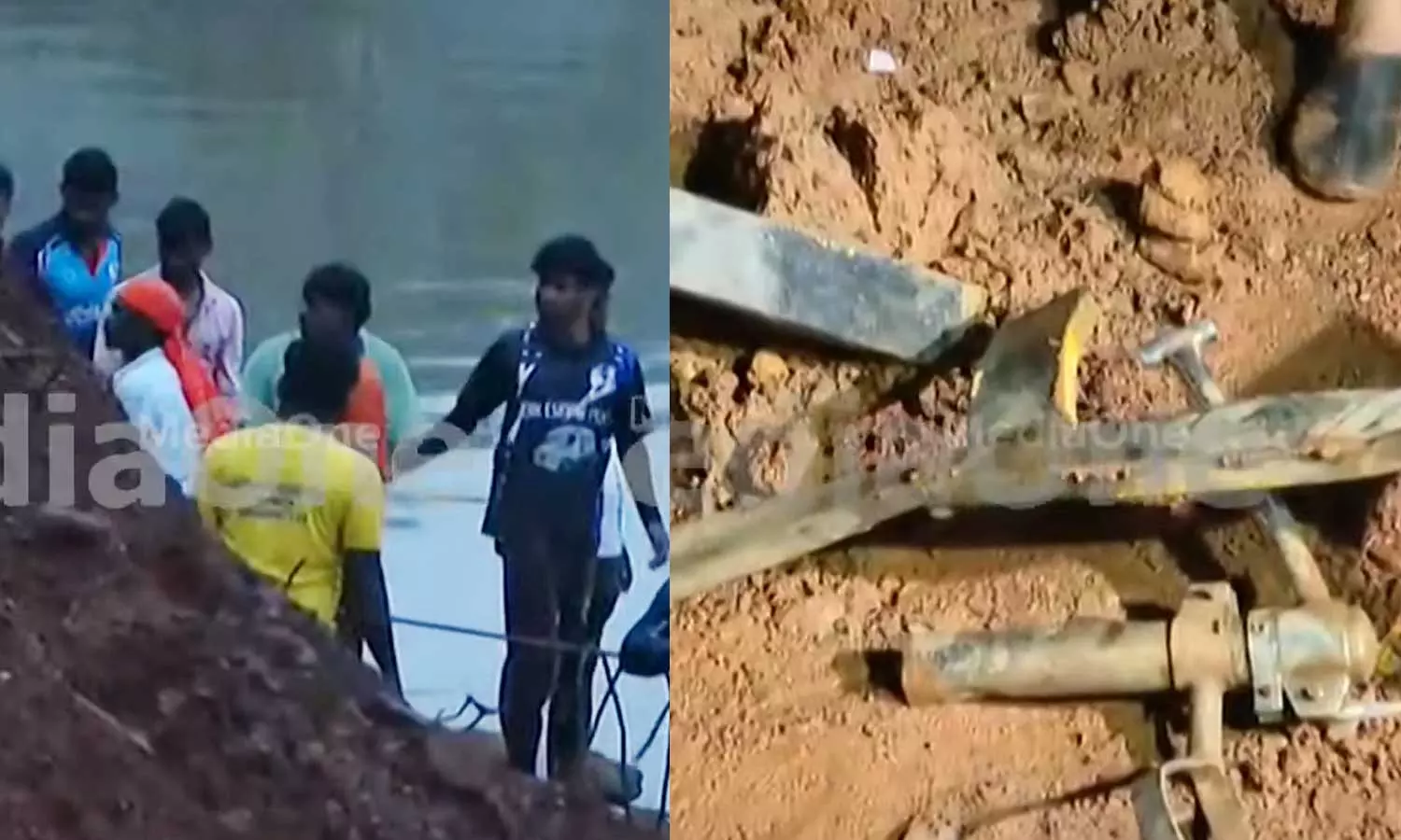 A large piece of metal was recovered from the river Gangavali. It is suspected that it belongs to the missing Malayali driver Arjuns truck, mission arjun, Arjun rescue, Shirur landslide A large piece of metal was recovered from the river Gangavali. It is suspected that it belongs to the missing Malayali driver Arjuns truck, mission arjun, Arjun rescue, Shirur landslide