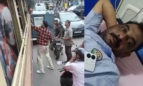KSRTC bus driver beaten up by youth in Kozhikodes Mankavu