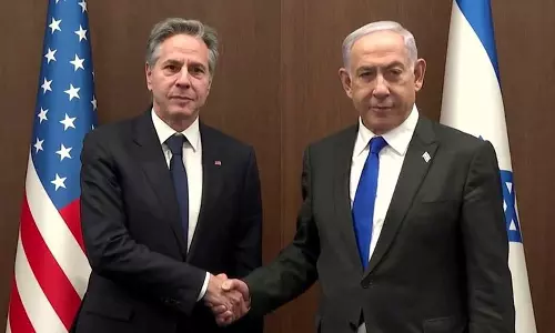 Israeli Prime Minister Benjamin Netanyahu and antony blinken