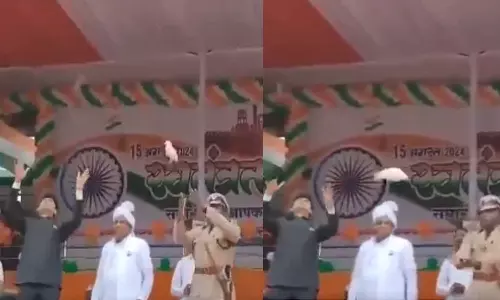 സ്വാതന്ത്ര്യദിന ചടങ്ങിൽ ചത്ത പ്രാവിനെ പറത്തി;  നടപടിയെടുത്ത് പൊലീസ്