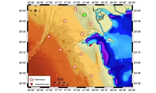 കുവൈത്തിന്റെ വടക്കുകിഴക്കൻ മേഖലയിൽ നേരിയ ഭൂചലനം കുവൈത്തിന്റെ വടക്കുകിഴക്കൻ മേഖലയിൽ നേരിയ ഭൂചലനം