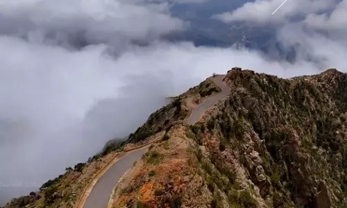 good weather after rain in aseer al baha region