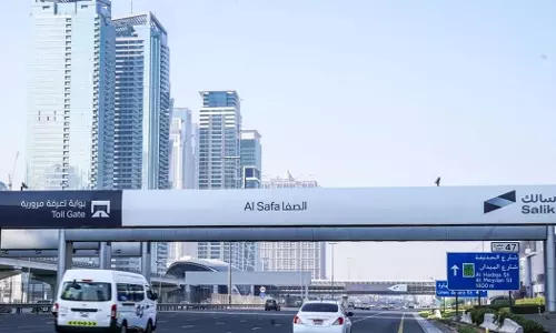 New Toll gates at Dubai Business Bay and Al Safa South