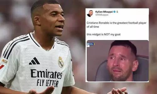 Mbappes X Account Hacked;  The post calls Cristiano a goat and belittles Messi