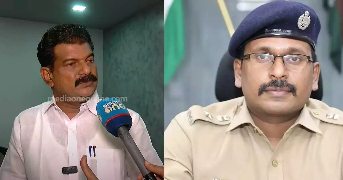 PV Anwar MLA-SP Sujith Das PV Anwar MLA-SP Sujith Das