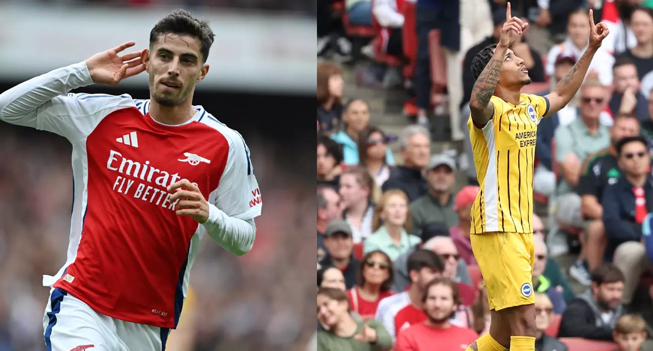 ഡെക്ലാൻ റൈസിന് റെഡ്കാർഡ്; ആഴ്സനലിനെ സമനിലയിൽ കുരുക്കി ബ്രൈട്ടൻ ഡെക്ലാൻ റൈസിന് റെഡ്കാർഡ്; ആഴ്സനലിനെ സമനിലയിൽ കുരുക്കി ബ്രൈട്ടൻ