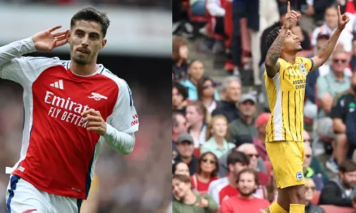 ഡെക്ലാൻ റൈസിന് റെഡ്കാർഡ്; ആഴ്‌സനലിനെ സമനിലയിൽ കുരുക്കി ബ്രൈട്ടൻ