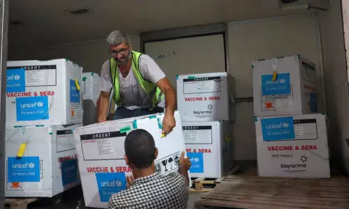 ​ഗസ്സയിൽ പോളിയോ വാക്സിനെത്തി; ഞായറാഴ്ച മുതൽ വിതരണം