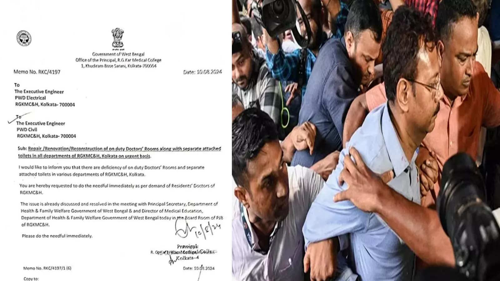 After the woman doctor was killed, the hospital was ordered to be renovated; In former principal Sandeep Ghoshs circular controversy,latest news malayalam, വനിതാ ഡോക്ടർ കൊല്ലപ്പെട്ടതിനു പിന്നാലെ ആശുപത്രി നവീകരണത്തിന് ഉത്തരവ്; മുൻ പ്രിൻസിപ്പൽ സന്ദീപ് ഘോഷിന്റെ സർക്കുലർ വിവാദത്തിൽ