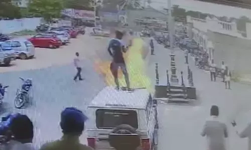 an sets tehsildars vehicle ablaze after cops refuse to file mothers complaint
