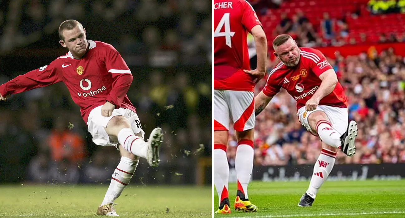 Rooneys free-kick goal at Old Trafford recalls the glory days; The video went viral