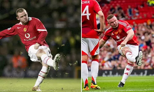 Rooneys free-kick goal at Old Trafford recalls the glory days; The video went viral