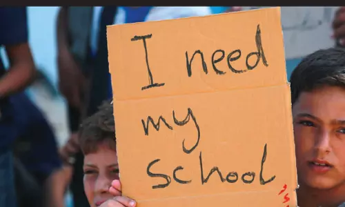 ഇസ്രായേലിന്റെ യുദ്ധവെറി തകർത്തത് ഗസയിലെ 6,30,000  കുട്ടികളുടെ വിദ്യാഭ്യാസം