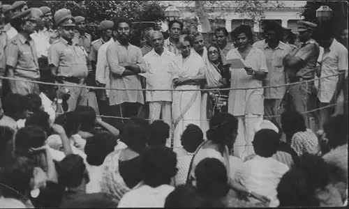 Sitharam Yechuri speech in front of Indira