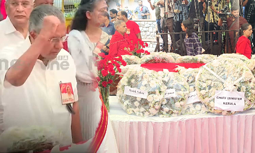 Delhi bids farewell to Sitaram Yechury; Public viewing is in progress at AKG Bhavan, Sitaram Yechury funeral, AKG Bhavan, Sitaram Yechury demise, Pinarayi Vijayan, Sonia Gandhi,
