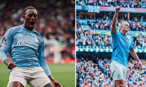 Forest upset Liverpool at Anfield; Holland scored a double for City to win Forest upset Liverpool at Anfield; Holland scored a double for City to win