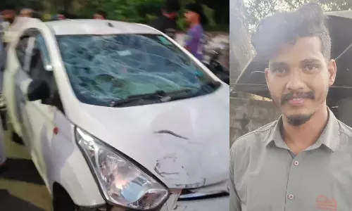 Car hits scooter passengers in Kollams Mynagappally; 45-year-old woman dies Car hits scooter passengers in Kollams Mynagappally; 45-year-old woman dies