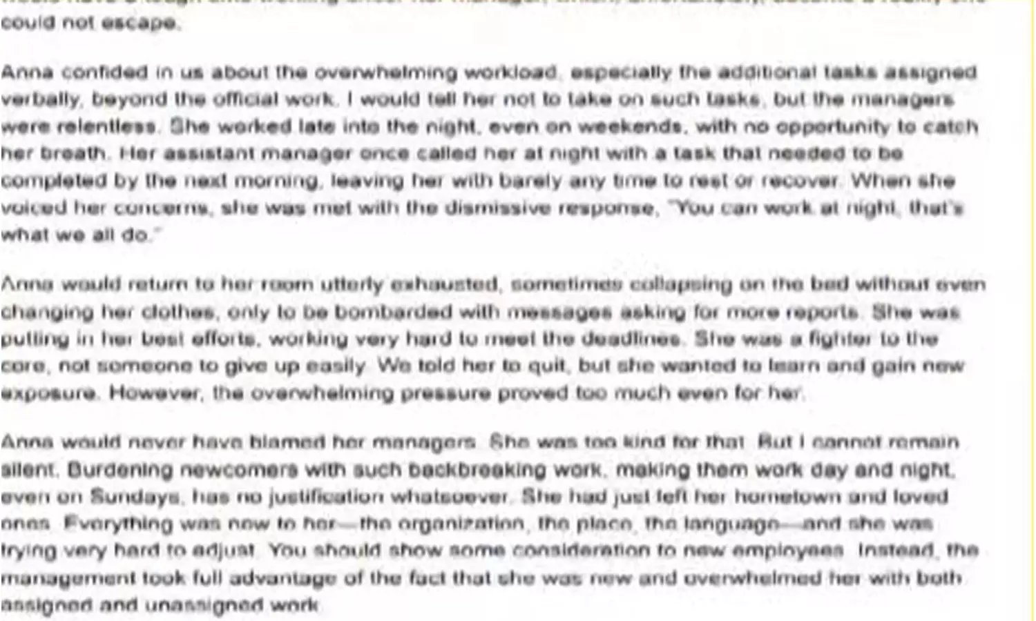 Death of Malayali in Pune EY Company; Work pressure caused death - family alleges Death of Malayali in Pune EY Company; Work pressure caused death - family alleges