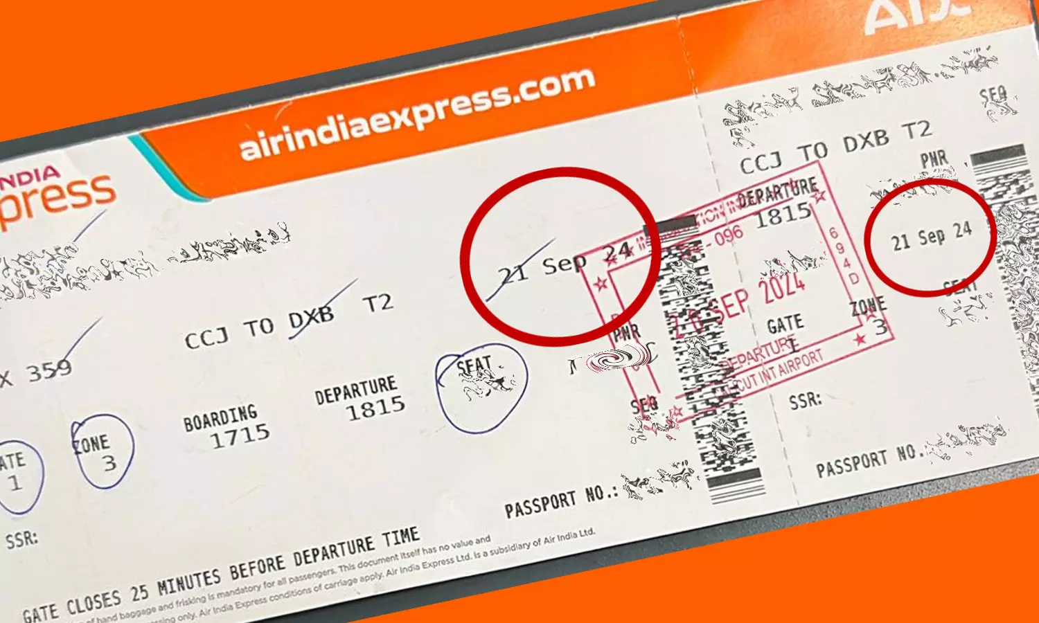 കോഴിക്കോട് വിമാനത്താവളത്തിൽ ഇന്ന് യാത്ര ചെയ്യേണ്ടവർക്ക് നൽകിയത് നാളത്തെ തിയ്യതിയിലുള്ള ബോർഡിങ് പാസ് കോഴിക്കോട് വിമാനത്താവളത്തിൽ ഇന്ന് യാത്ര ചെയ്യേണ്ടവർക്ക് നൽകിയത് നാളത്തെ തിയ്യതിയിലുള്ള ബോർഡിങ് പാസ്