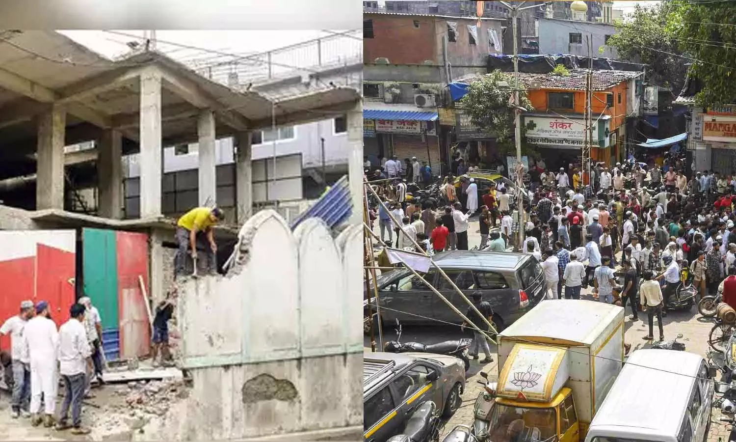 Dharavi tense as locals stop BMC from razing illegal portion of mosque talks defuse situation, latest news malayalam, മുസ്ലിം പള്ളി പൊളിച്ചുനീക്കാൻ നഗരസഭാ അധകൃതർ, പ്രതിഷേധവുമായി നാട്ടുകാർ; ധാരാവിയിൽ സംഘർഷാവസ്ഥ Dharavi tense as locals stop BMC from razing illegal portion of mosque talks defuse situation, latest news malayalam, മുസ്ലിം പള്ളി പൊളിച്ചുനീക്കാൻ നഗരസഭാ അധകൃതർ, പ്രതിഷേധവുമായി നാട്ടുകാർ; ധാരാവിയിൽ സംഘർഷാവസ്ഥ