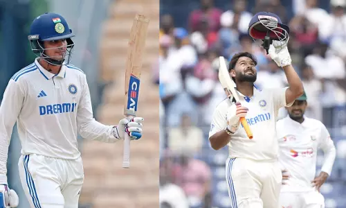 Centuries for Rishabh Pant and Gill; India declare 284-4, Bangladesh set a target of 514 runs to win Centuries for Rishabh Pant and Gill; India declare 284-4, Bangladesh set a target of 514 runs to win