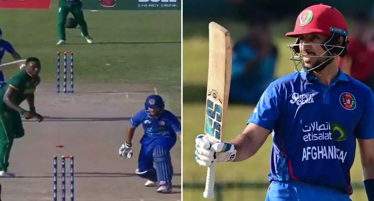 What an out; The Afghan players run-out is a rare sight in cricket