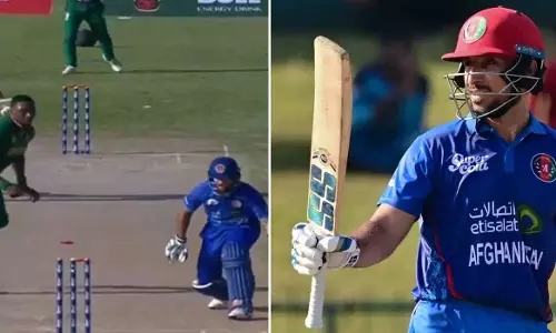 What an out; The Afghan players run-out is a rare sight in cricket