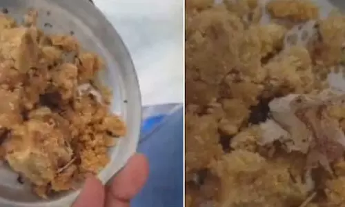 തിരുപ്പതി ക്ഷേത്രത്തിലെ ലഡുവിൽ പുകയില കഷ്ണങ്ങൾ കണ്ടെത്തിയെന്ന പരാതിയുമായി യുവതി