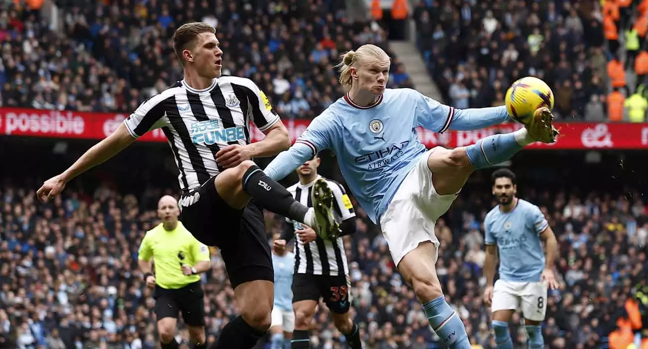 Newcastle draw with City in the English Premier League; 1-1