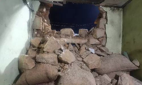 Wild elephant vandalizes ration shop in Idukkis Santhanpara