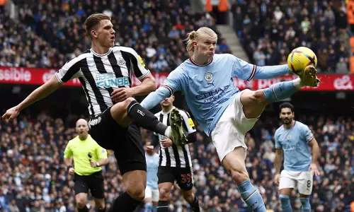 Newcastle draw with City in the English Premier League; 1-1
