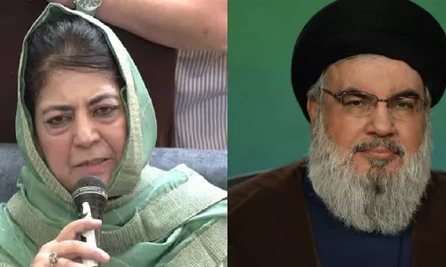 Hassan Nasrallahs death: Mehbooba Mufti suspends poll campaign to show solidarity with Hezbollah leader, latest news malayalam, ഹിസ്ബുല്ല തലവൻ ഹസൻ നസ്റുല്ലയുടെ രക്തസാക്ഷിത്വം; തെരഞ്ഞെടുപ്പ് പ്രചാരണം നിർത്തിവെച്ച് മെഹ്ബൂബ മുഫ്തി