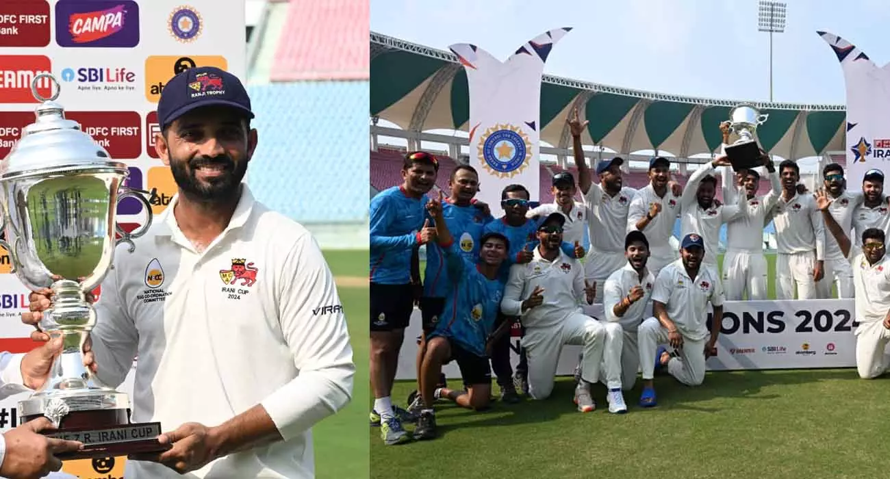 ഇറാനി കപ്പിൽ മുത്തമിട്ട് മുംബൈ; കിരീട നേട്ടം 27 വർഷത്തിന് ശേഷം