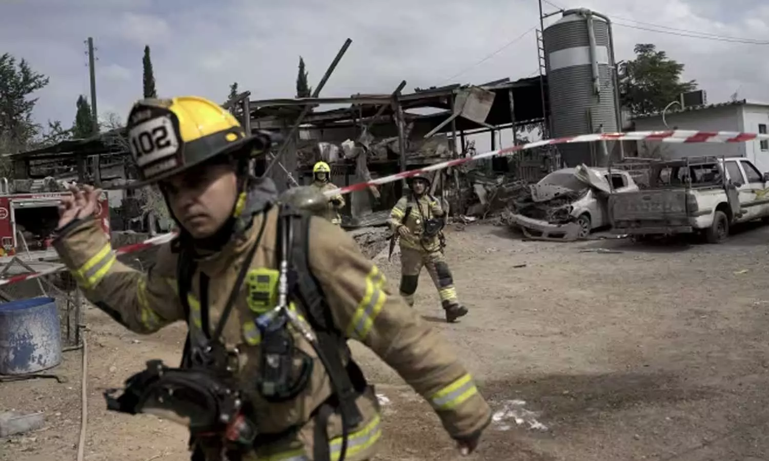 Hamas launches rocket barrage at Tel Aviv in Israel on October 7 anniversary, Israel attack on Gaza Hamas launches rocket barrage at Tel Aviv in Israel on October 7 anniversary, Israel attack on Gaza