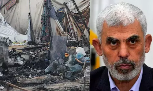 യഹ്യ സിൻവാറിനെ വധിച്ചെന്ന് ഇസ്രായേൽ; ഗസ്സയിലെ സ്കൂളിനുനേരെ ബോംബാക്രമണത്തിൽ 28 പേർ കൊല്ലപ്പെട്ടു യഹ്യ സിൻവാറിനെ വധിച്ചെന്ന് ഇസ്രായേൽ; ഗസ്സയിലെ സ്കൂളിനുനേരെ ബോംബാക്രമണത്തിൽ 28 പേർ കൊല്ലപ്പെട്ടു