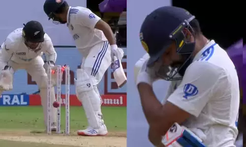 എന്തൊരു നിർഭാഗ്യം; ഔട്ടായത് വിശ്വസിക്കാനാവാതെ രോഹിത്