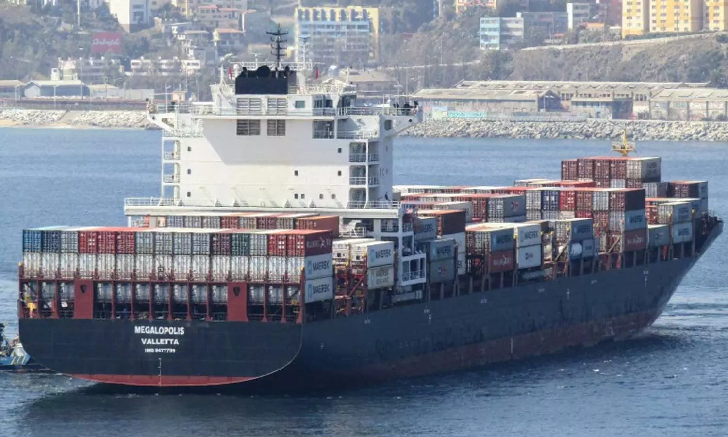 Yemeni Houthi group attacks ship in Arabian Sea for links with Israel, Houthi attack on Malta-flagged Megalopolis container ship Yemeni Houthi group attacks ship in Arabian Sea for links with Israel, Houthi attack on Malta-flagged Megalopolis container ship