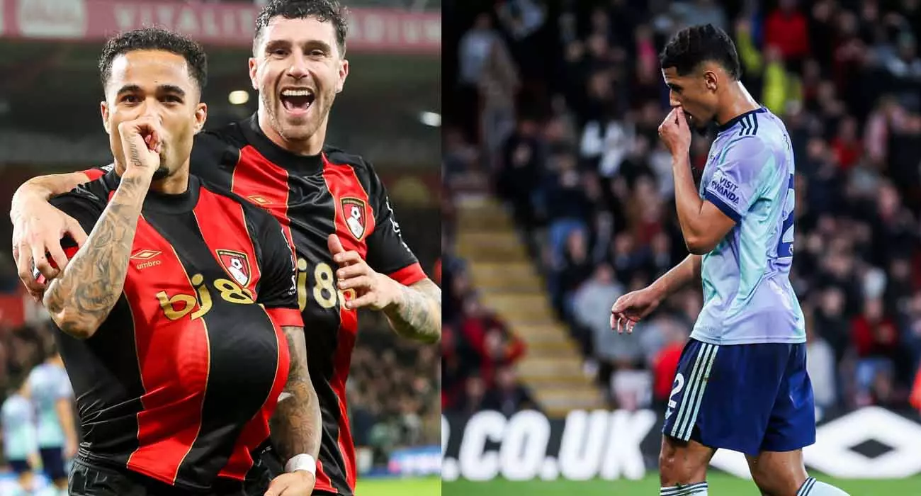 Salibak red card, Bournemouth shock for Arsenal;  First defeat of the season 2-0