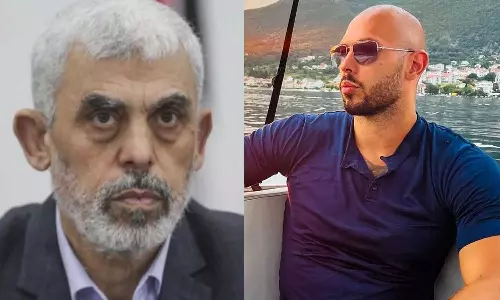 I can only pray for a death as heroic as Yahya Sinwar: Former world kickboxing champion and social media personality Andrew Tate, Yahya Sinwar death, Hamas leader I can only pray for a death as heroic as Yahya Sinwar: Former world kickboxing champion and social media personality Andrew Tate, Yahya Sinwar death, Hamas leader