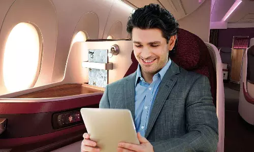 ആകാശ യാത്രയിൽ സൗജന്യ ഇന്റർനെറ്റ് സംവിധാനവുമായി ഖത്തർ എയർവേസ്