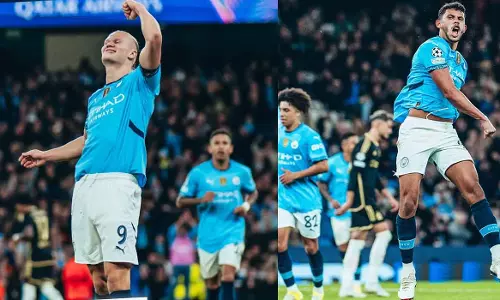 Holland with a wonderful goal; Five goal win for City, Liverpool ahead