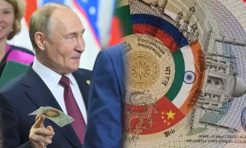 Taj Mahal is Indian symbol in BRICS currency; Pro-Sangh Parivar handles criticizes, BRICS Summit 2024, Vladimir Putin, Narendra Modi