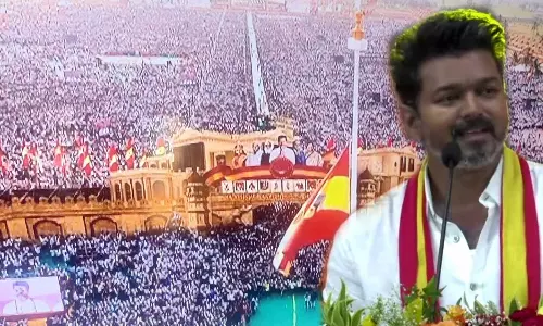 വിഭജനം സൃഷ്ടിക്കുന്നവർ പ്രത്യയശാസ്ത്ര ശത്രുക്കള്‍, ദ്രാവിഡ രാഷ്ട്രീയം ദുരുപയോഗം ചെയ്യുന്നവർ രാഷ്ട്രീയ ശത്രുക്കള്‍; ആരുടെയും എ ടീമും ബി ടീമുമല്ല-നയം പ്രഖ്യാപിച്ച് വിജയ്