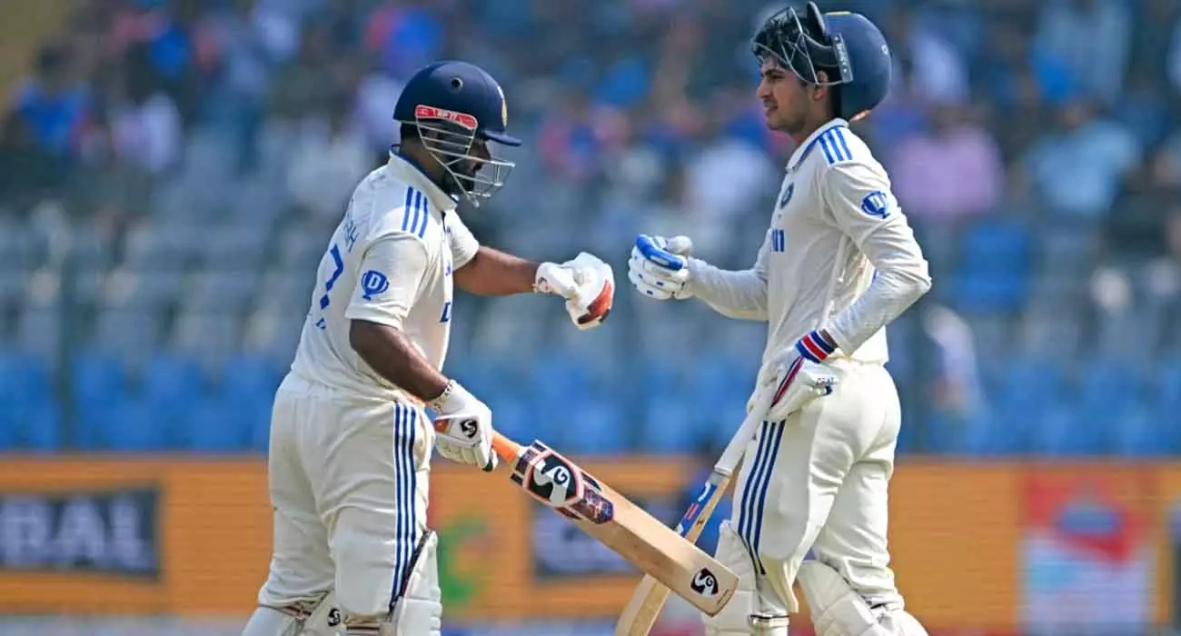 Along with the Mumbai Test; India 263 out, 28 runs lead