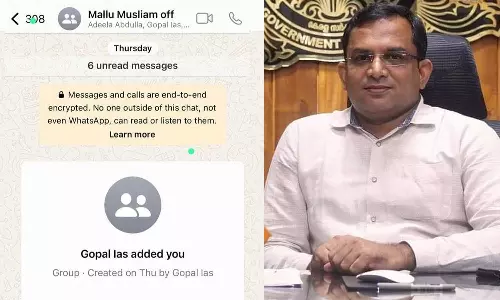 Complaint that more WhatsApp groups have been formed through the number of the Director of Industries and Commerce Department K Gopalakrishnan IAS. A new group was found named Mallu Muslim Officers, K Gopalakrishnan phone hacking row, K Gopalakrishnan WhatsApp group row