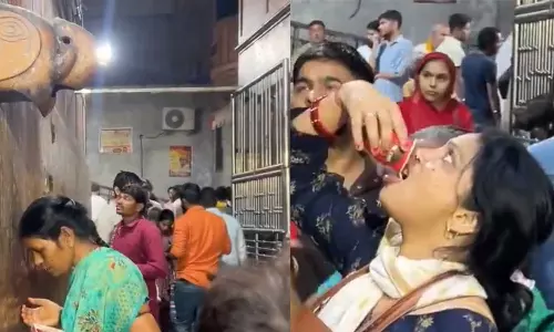 തീർഥമെന്ന് കരുതി ഭക്തർ കുടിച്ചത് എസി വെള്ളം; വിവാദത്തിൽ കുടുങ്ങി യുപിയിലെ ക്ഷേത്രം; വൈറലായി വീഡിയോ