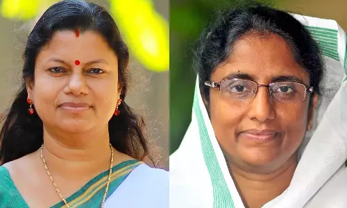 Adv Shanimol Usman and Bindu Krishna, Congress women leaders, file complaint with the DGP about the raids at the KPM Hotel in Palakkad, Bindu Krishna, Shanimol Usman, Palakkad hotel raid row, Palakkad by-election 2024, Palakkad bypoll