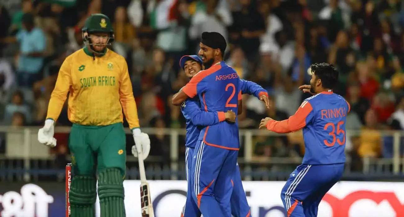 hanged, thrown; India won the series by 135 runs against South Africa