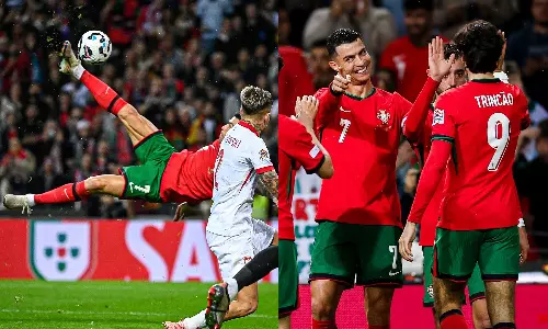 വണ്ടര്‍ഗോളുമായി റോണോ; പോളണ്ടിനെ അഞ്ചടിയില്‍ വീഴ്ത്തി പോര്‍ച്ചുഗല്‍