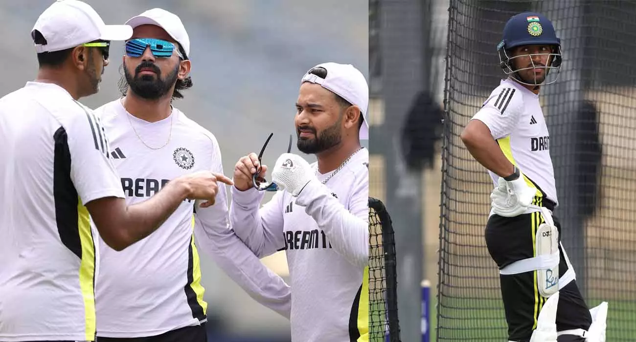 Indias batting order in first Test against Australia; Cue training session
